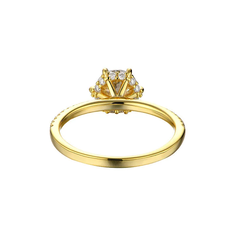 14K Gold 1 Karat Moissanite Ring
