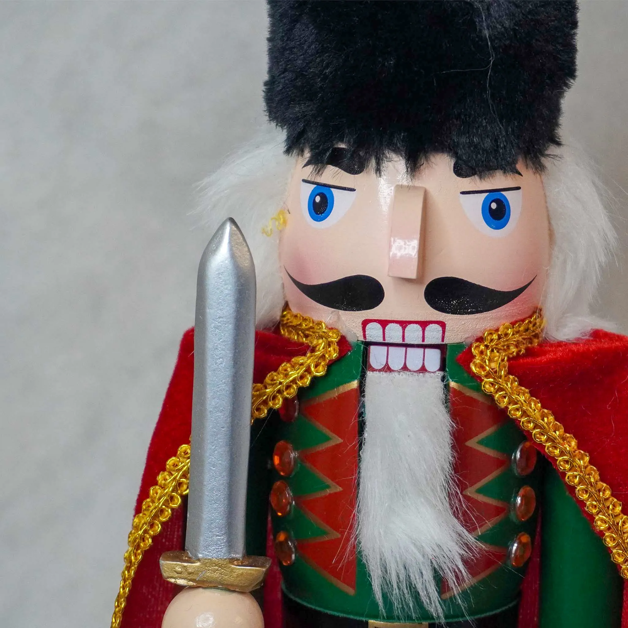 38cm Nutcracker Wooden with Cape
