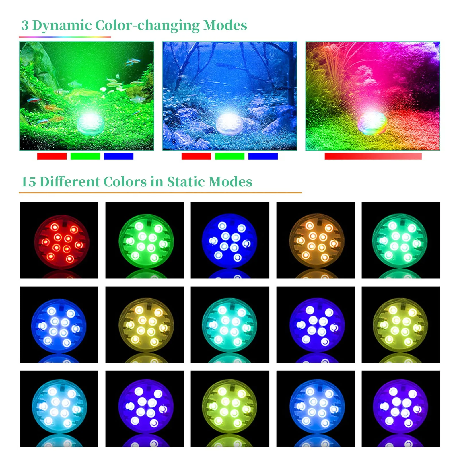 5 Piece Submersible LED Lights