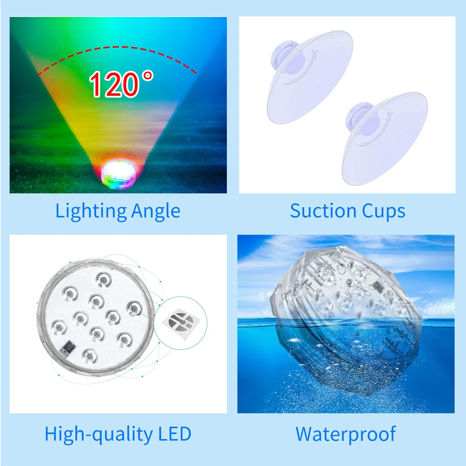 5 Piece Submersible LED Lights