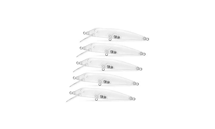 5 Piece Transparent Fishing Lures