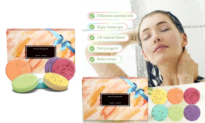 6 Piece Aromatherapy 35g Aromatherapy Shower Tablets
