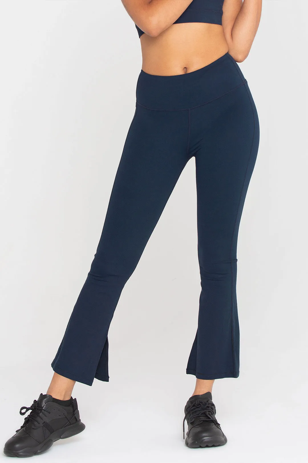 7/8 High-Waist Split-Hem Flare Legging with Reflective Logo 25.5"