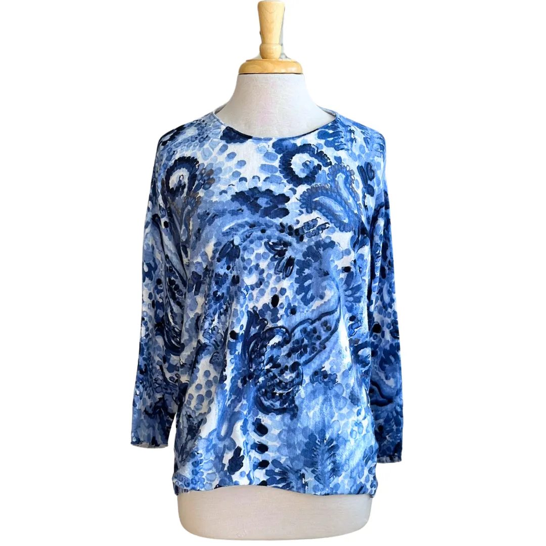 Abstract Round Neck Sweater