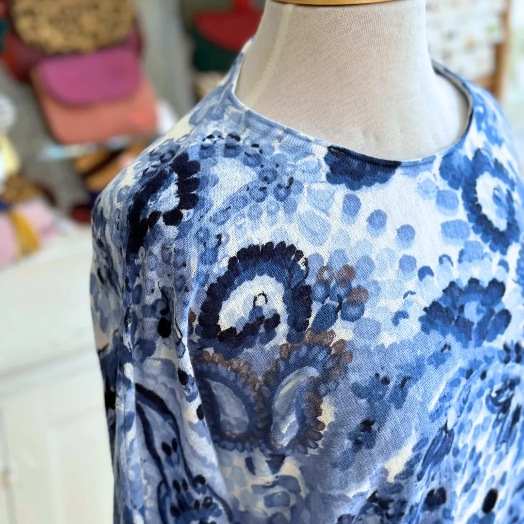 Abstract Round Neck Sweater