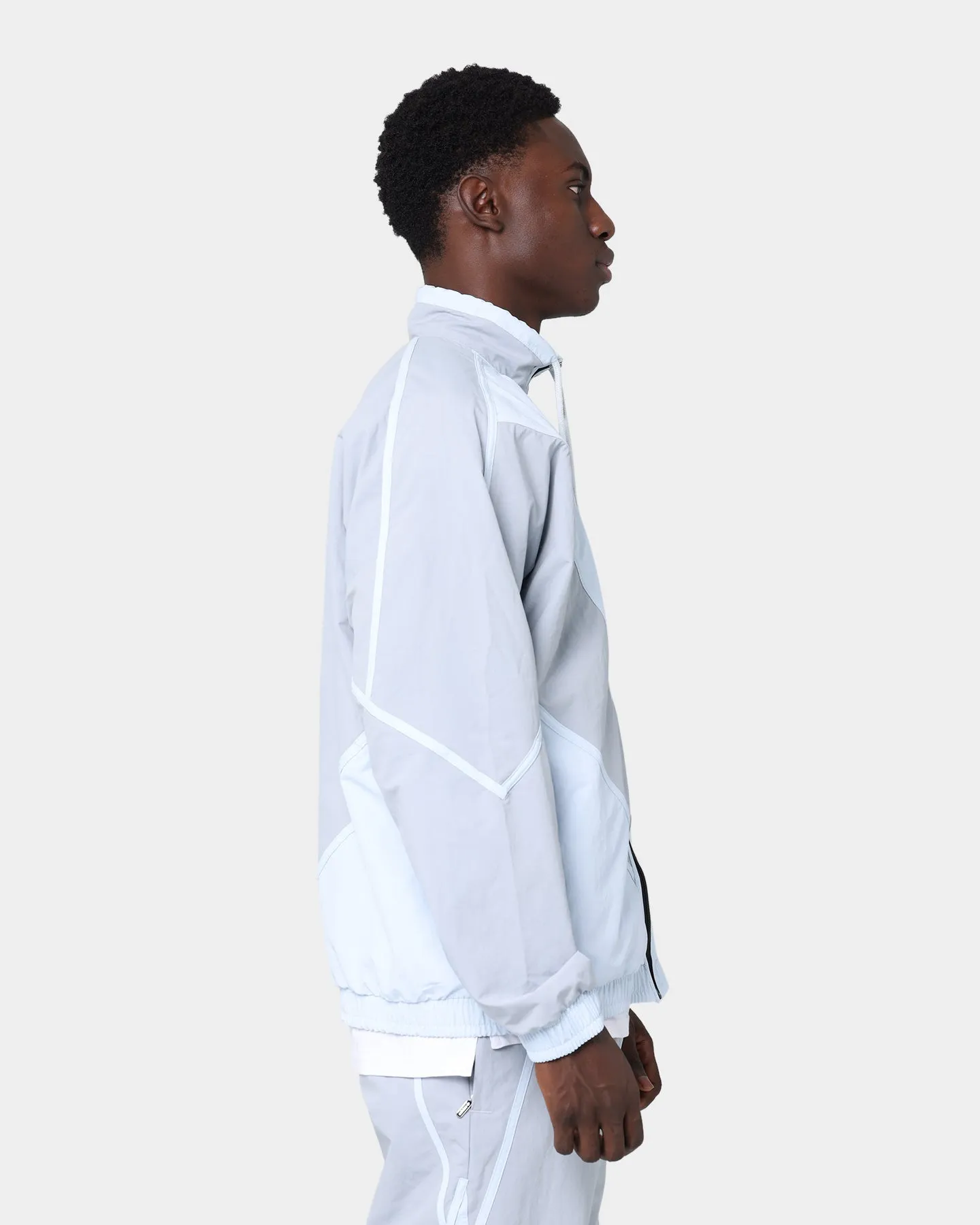 Adidas V-Line Woven Track Jacket Halo Silver/Halo Blue
