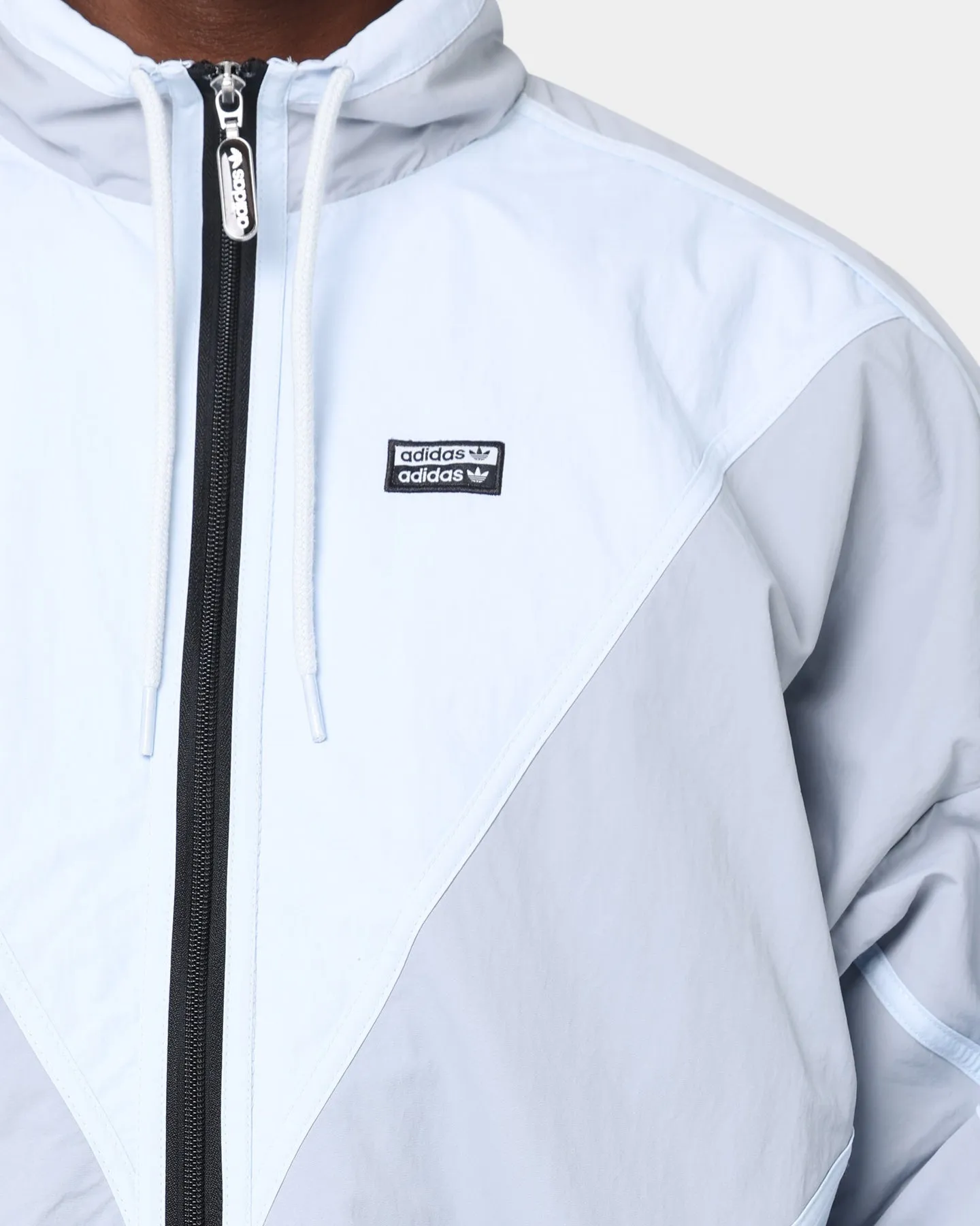 Adidas V-Line Woven Track Jacket Halo Silver/Halo Blue