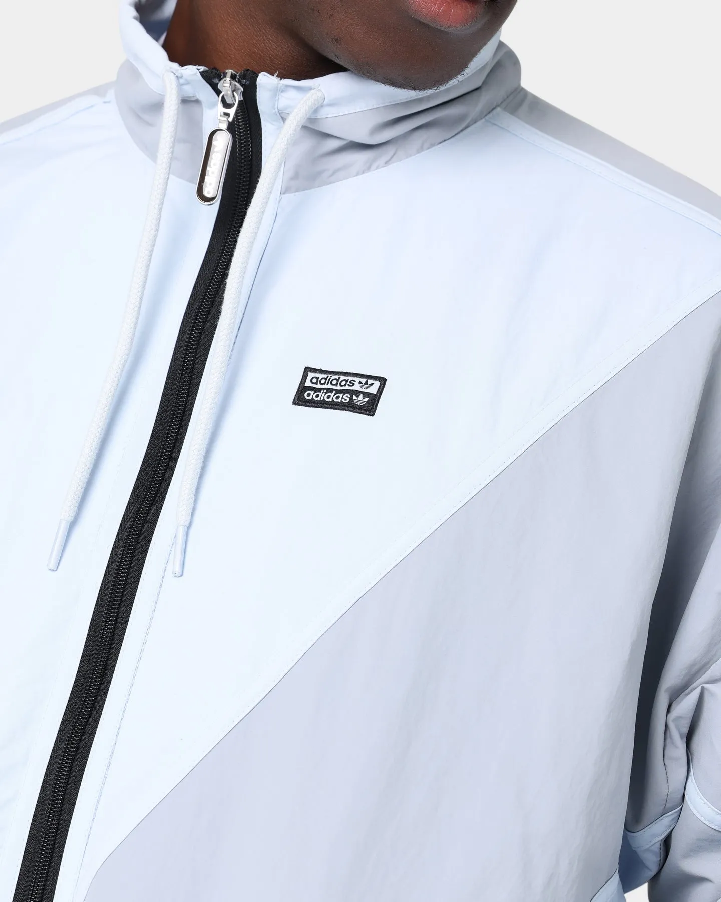 Adidas V-Line Woven Track Jacket Halo Silver/Halo Blue