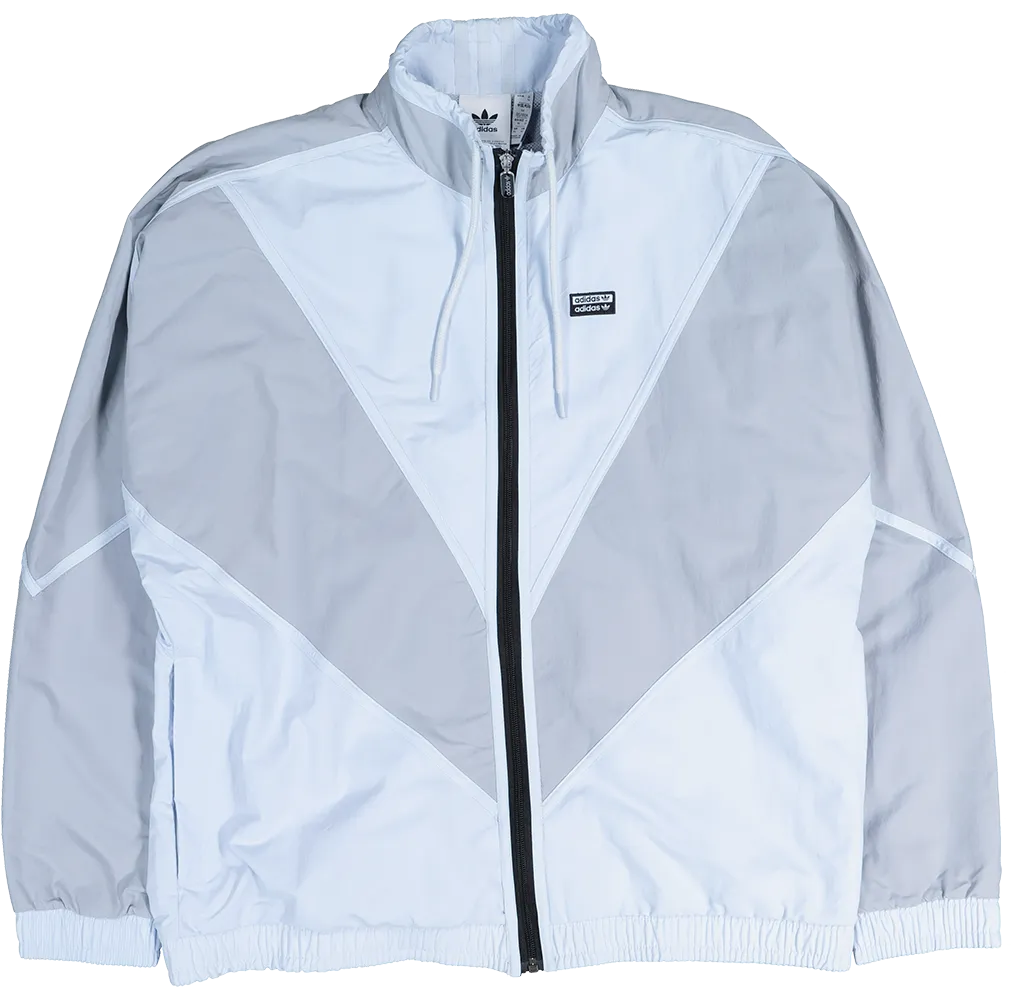 Adidas V-Line Woven Track Jacket Halo Silver/Halo Blue