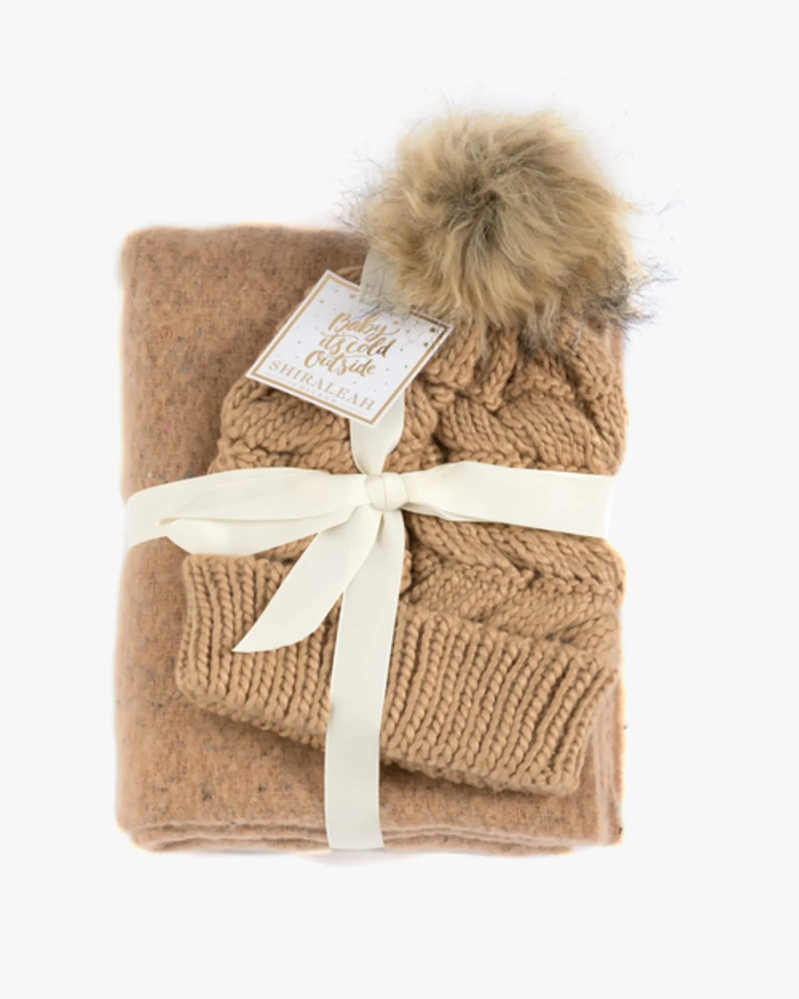 Adriane Scarf and Hat Set | Camel