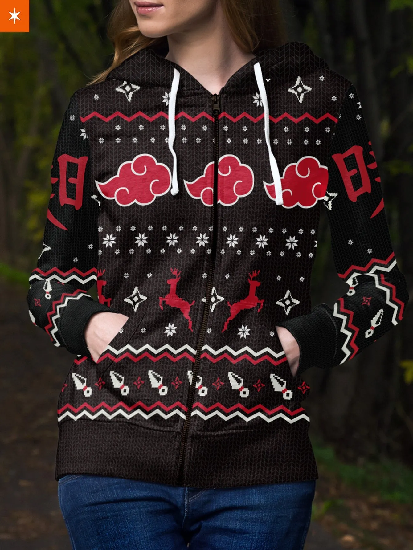 Akatsuki Christmas Unisex Zipped Hoodie
