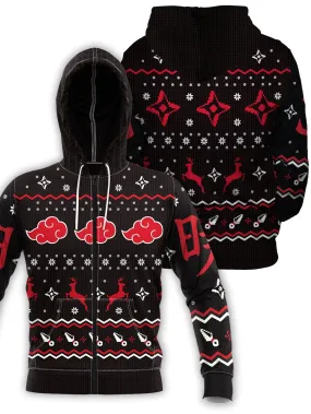 Akatsuki Christmas Unisex Zipped Hoodie