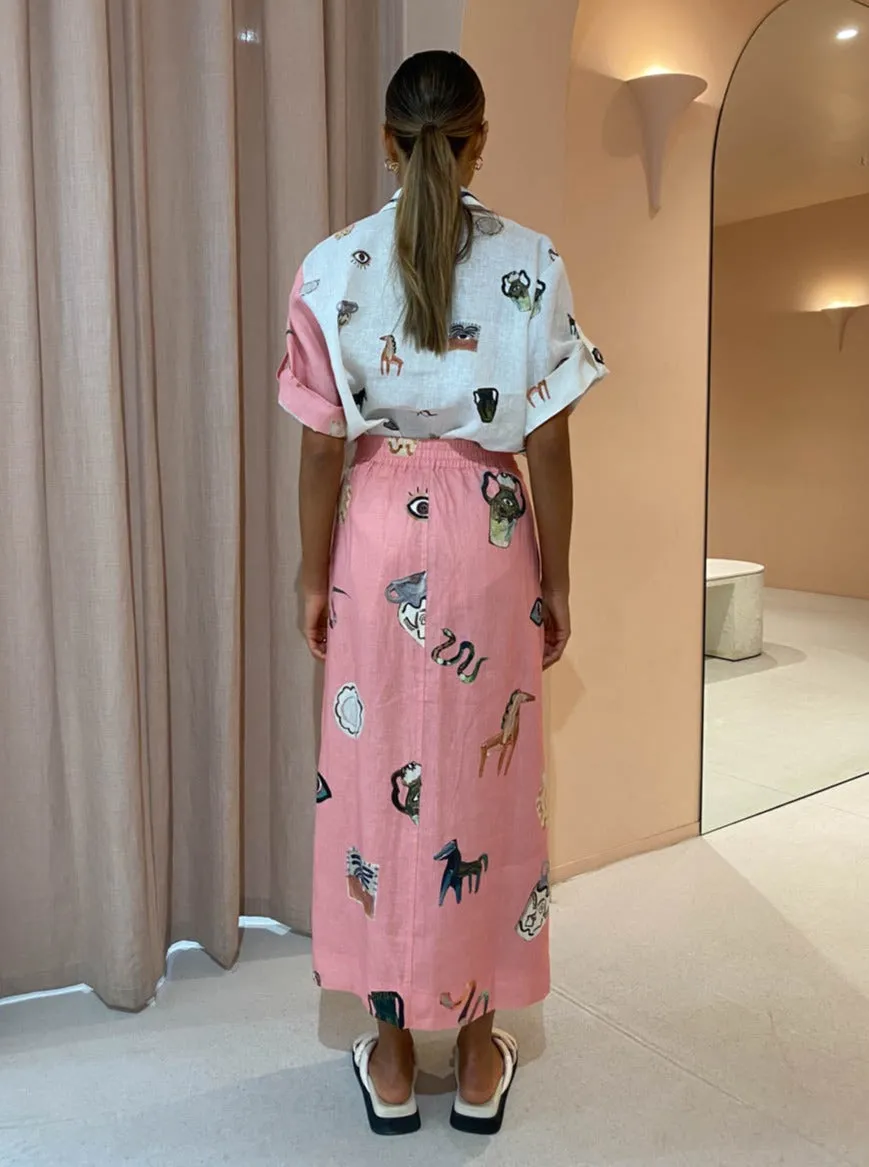 Alemais Cleo Tube Skirt in Pink