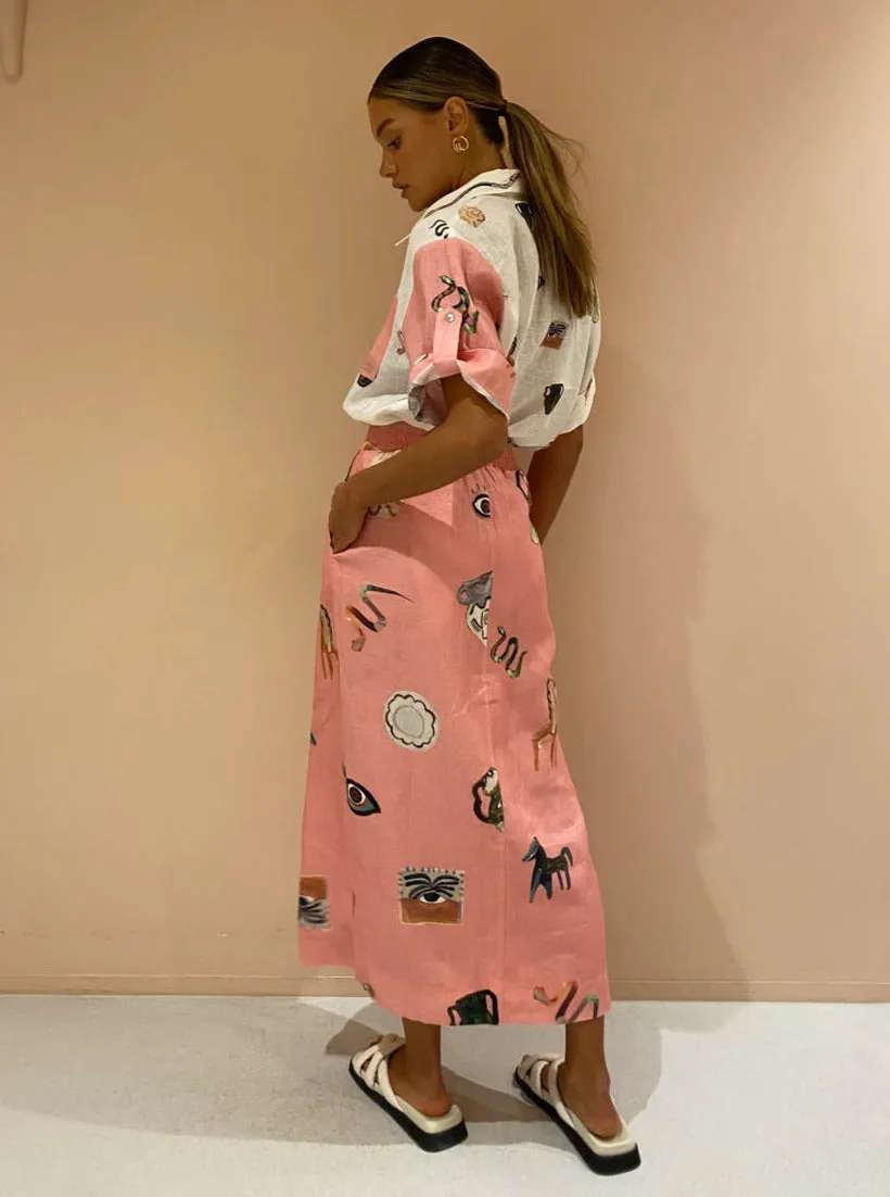 Alemais Cleo Tube Skirt in Pink