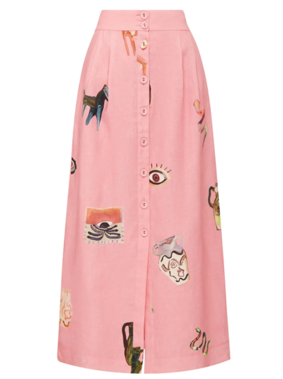 Alemais Cleo Tube Skirt in Pink