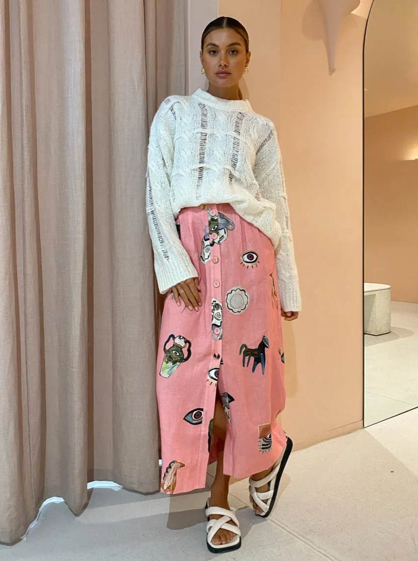 Alemais Cleo Tube Skirt in Pink