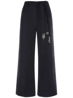 &#x27;S Max Mara   Agostin cotton pants w/ embellished belt 