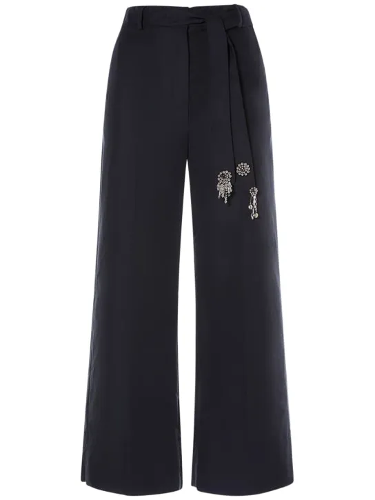 &#x27;S Max Mara   Agostin cotton pants w/ embellished belt 