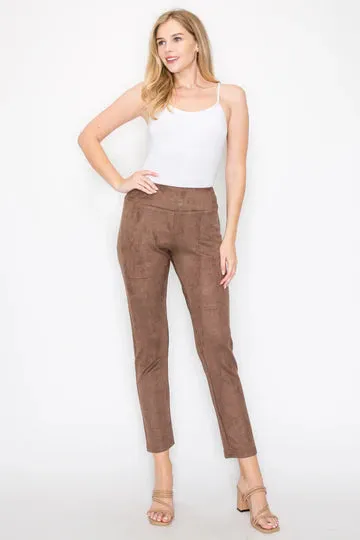 Annelise Suede Pant | Umber