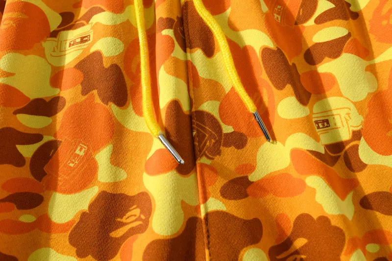 APE Orange camouflage Sport Men's Shorts