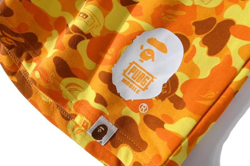 APE Orange camouflage Sport Men's Shorts