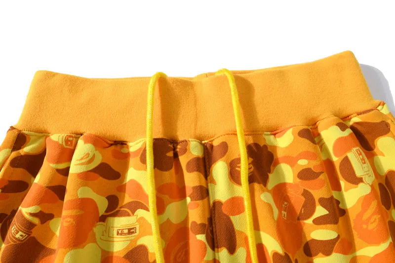 APE Orange camouflage Sport Men's Shorts