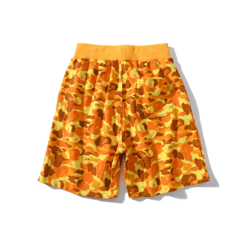 APE Orange camouflage Sport Men's Shorts