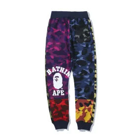 ape Shark WGM Unisex Sweatpants Camouflage Multilayer Splicing Personalized Casual Pants