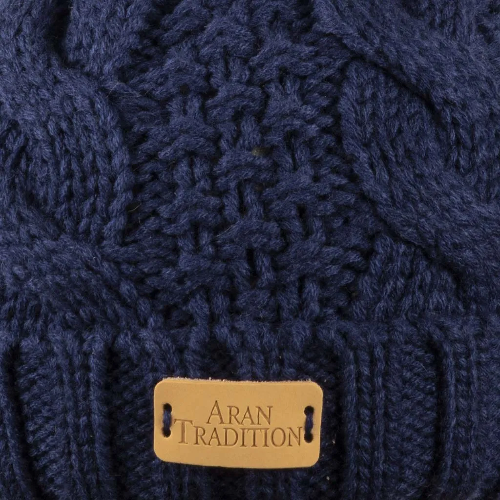 Aran Cable Pom Pom Hat
