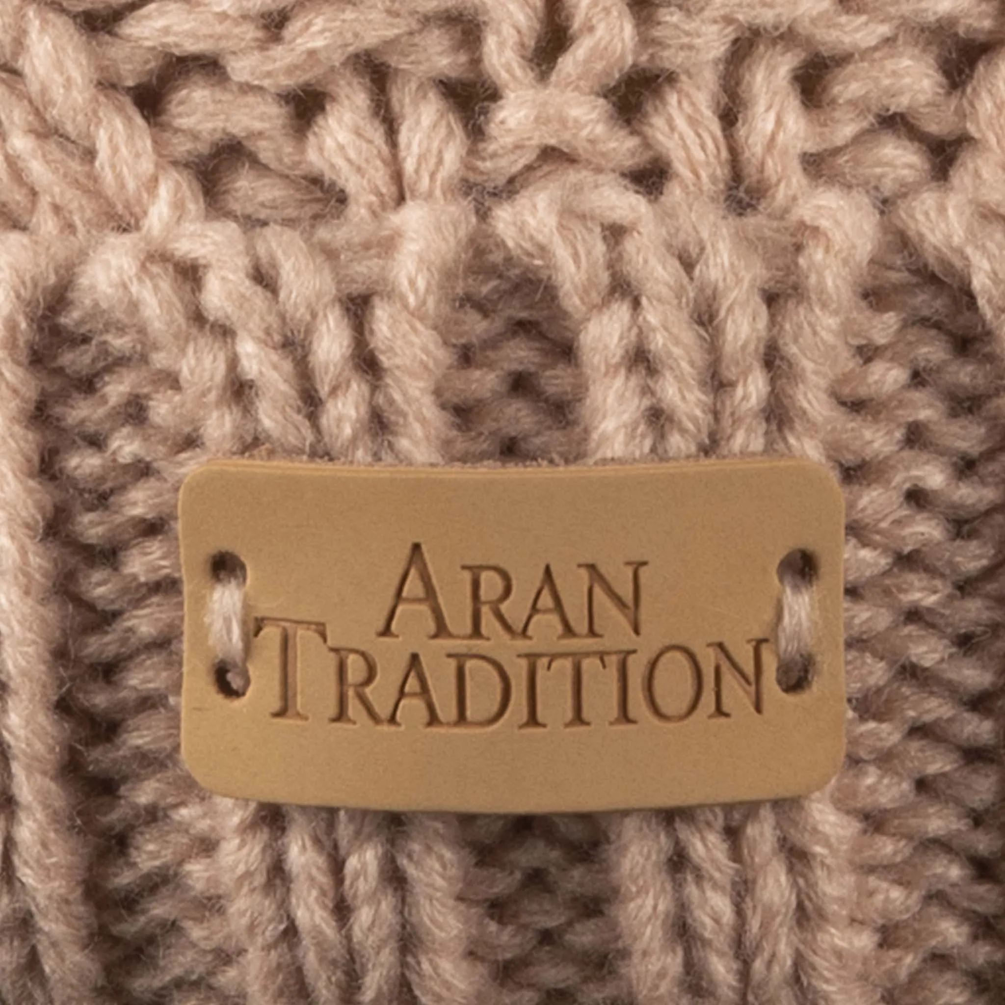 Aran Cable Pom Pom Hat