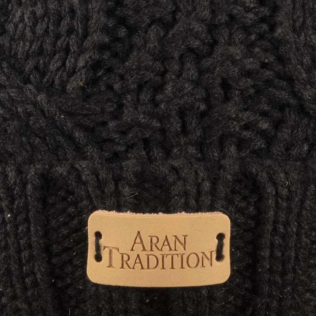 Aran Cable Pom Pom Hat