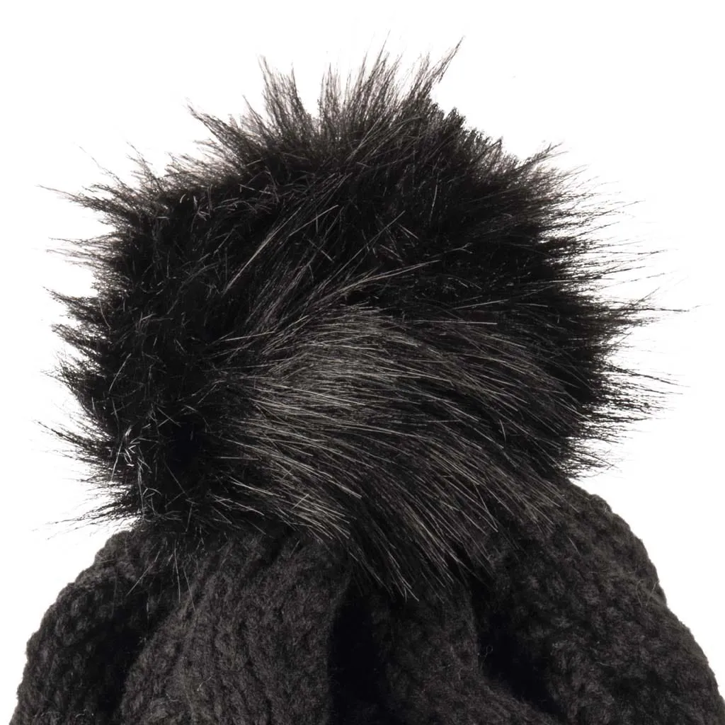 Aran Cable Pom Pom Hat