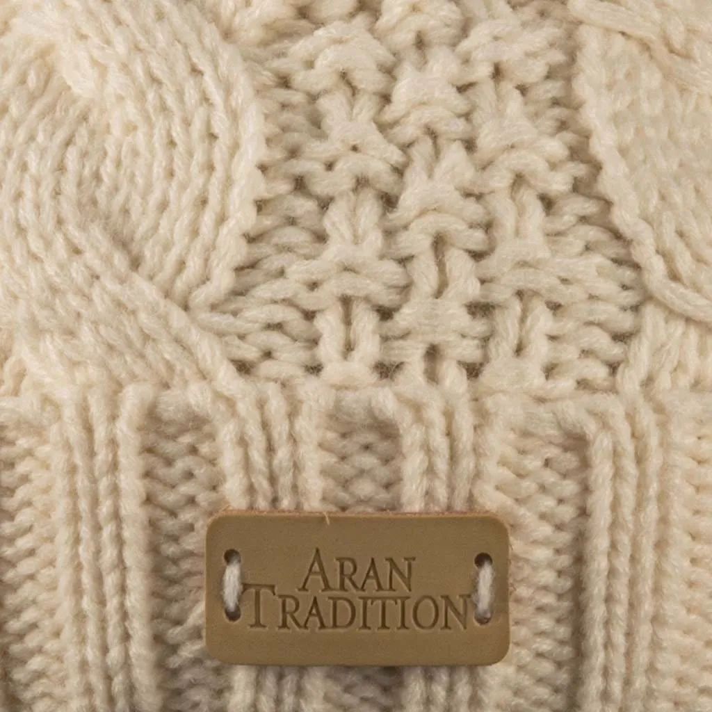 Aran Cable Pom Pom Hat