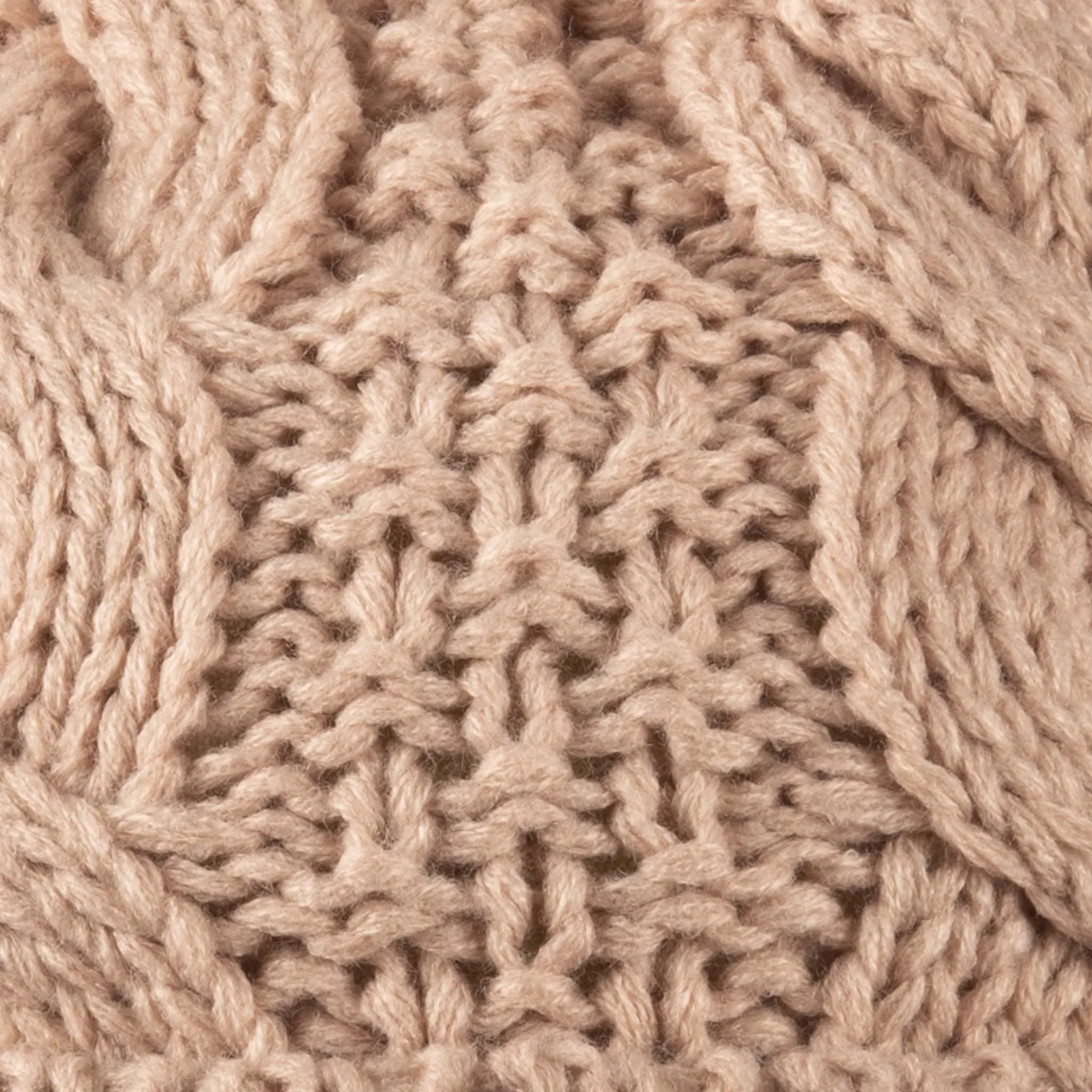 Aran Cable Pom Pom Hat