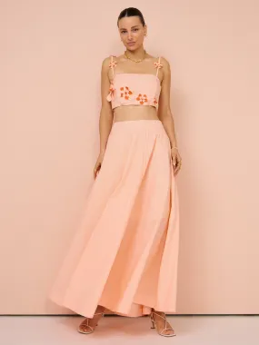 Aston Studio Mimi Skirt in Nectar Fine Stripe