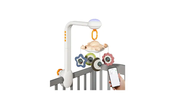 Baby Crib Mobile With Projection Night Light