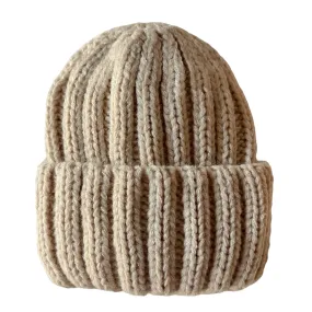 Baby's First Hat, Chunky Knit Almond