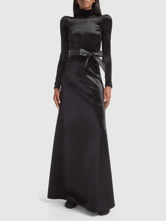 Balenciaga   Viscose blend A-line maxi skirt 