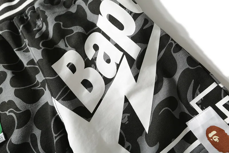 bape camouflage shark shorts