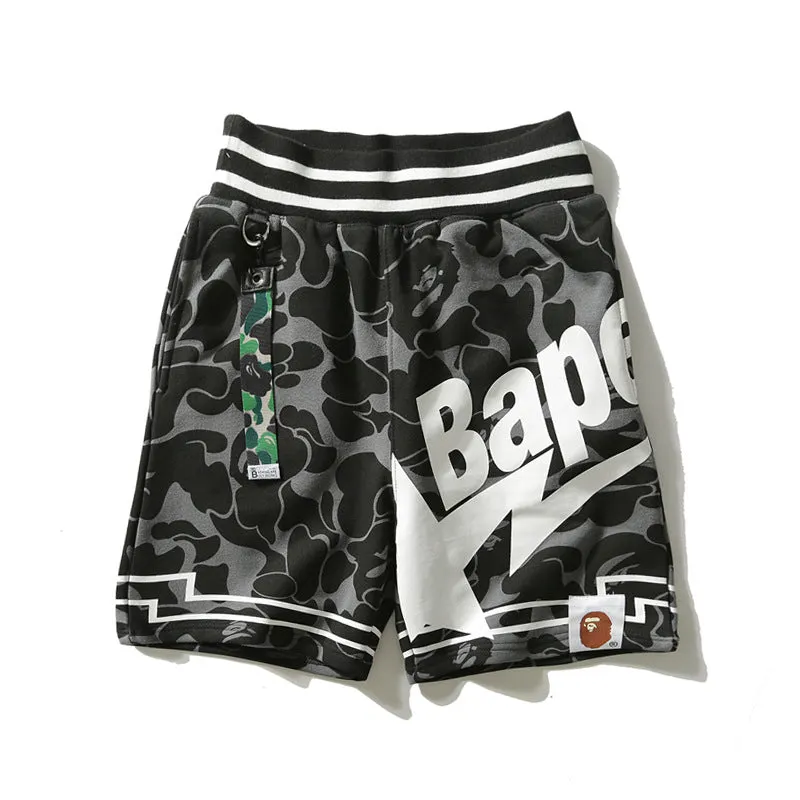 bape camouflage shark shorts