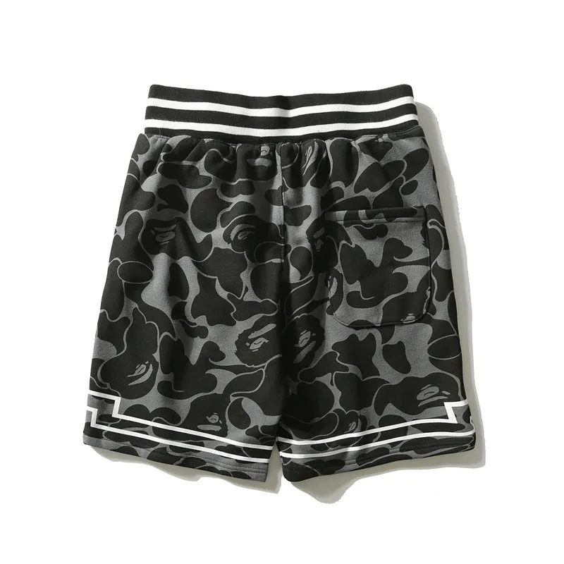 bape camouflage shark shorts