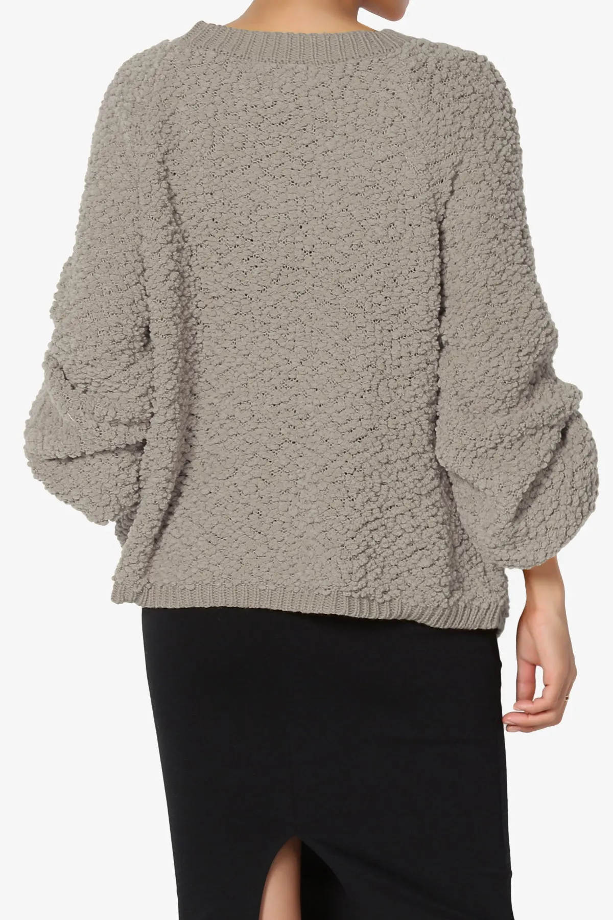Barry Fuzzy Knit Button Boxy Crop Cardigan