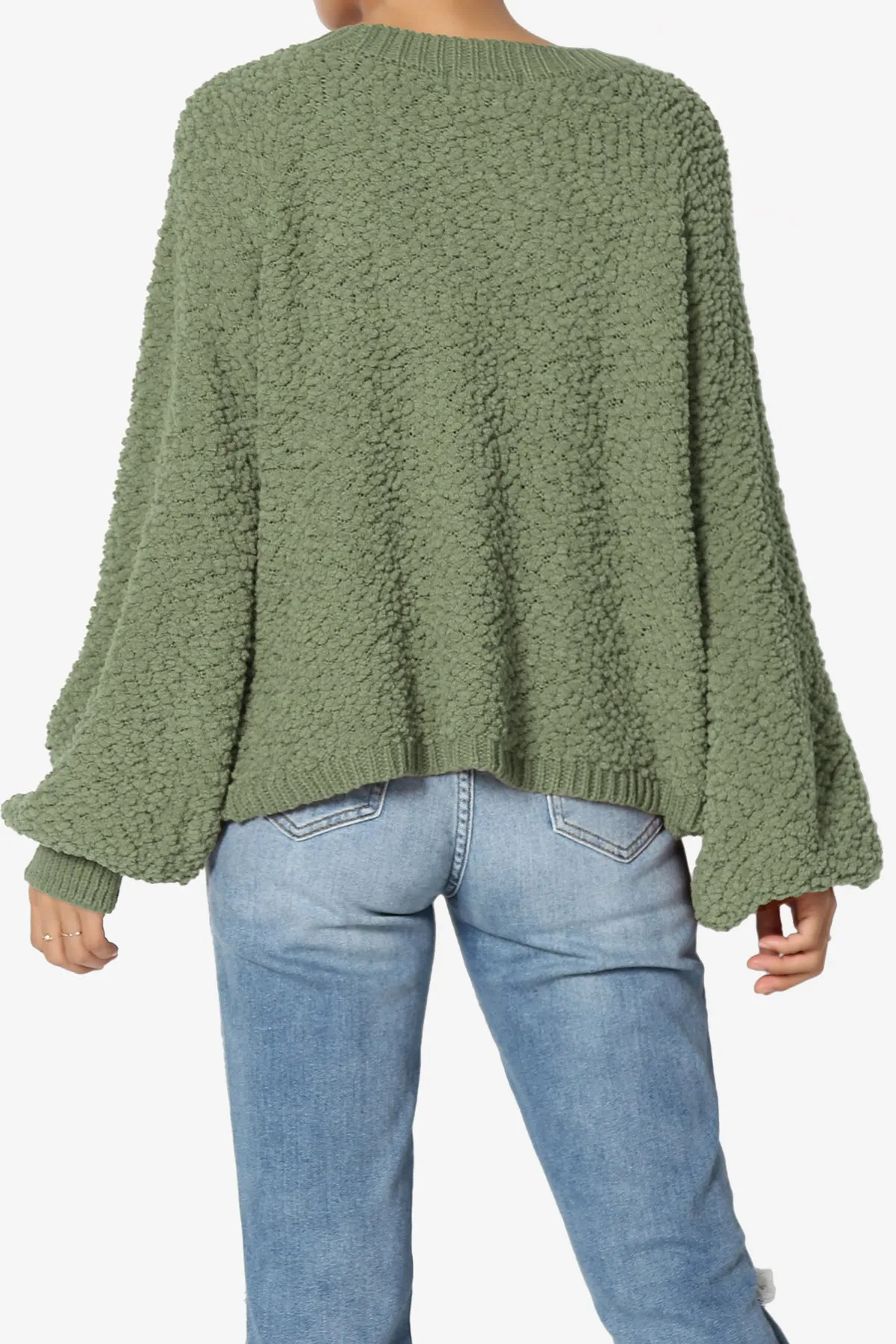 Barry Fuzzy Knit Button Boxy Crop Cardigan