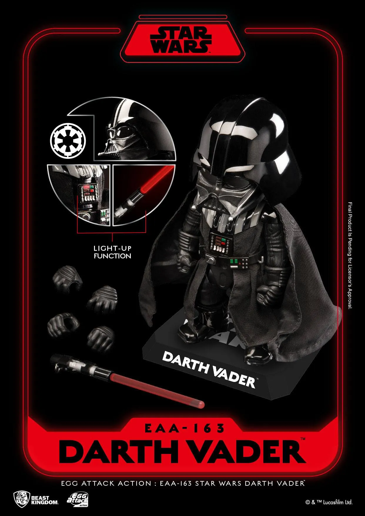 Beast Kingdom Star Wars Darth Vader Egg Attack Action Figure