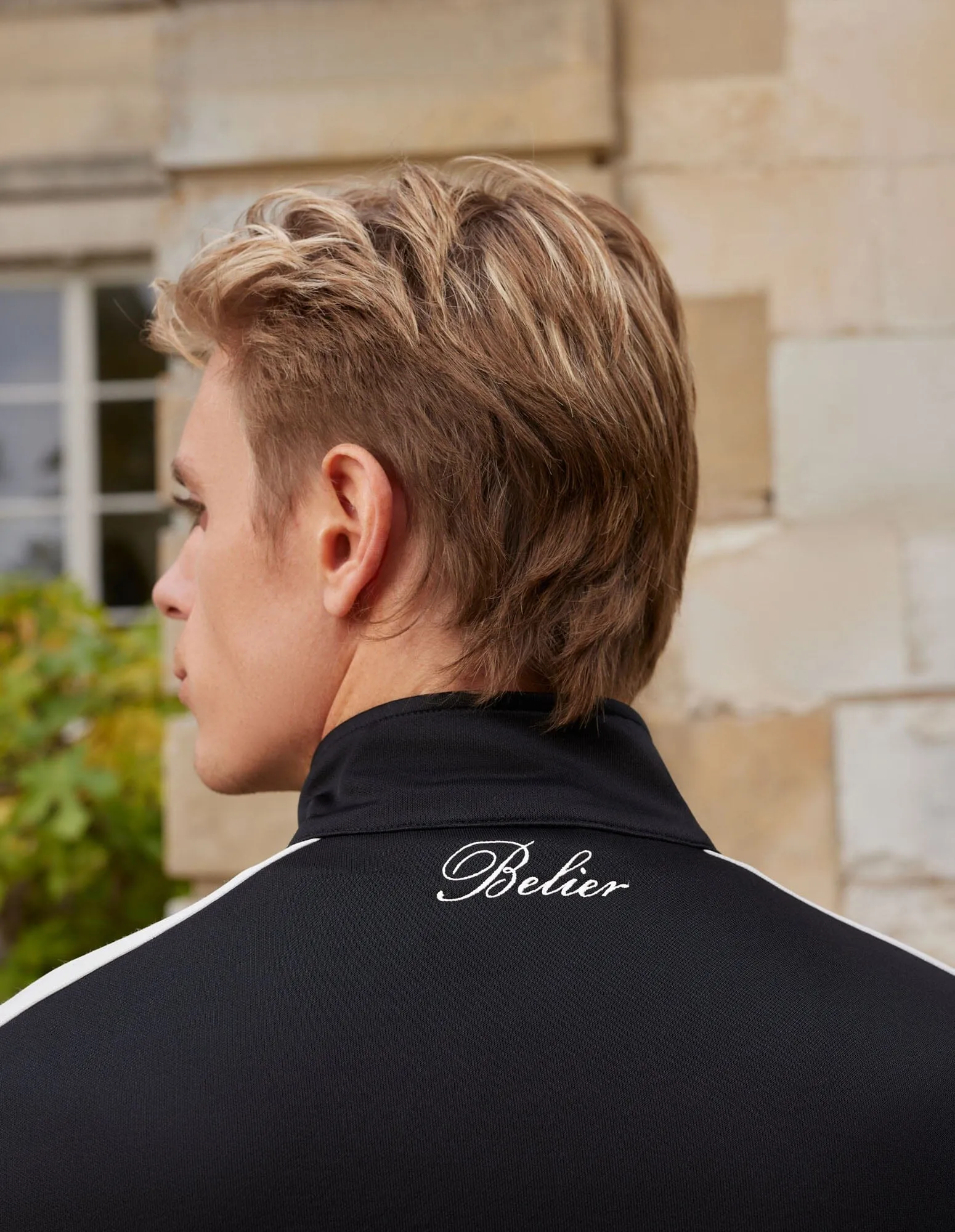 Black Contrast Stripe Track Jacket