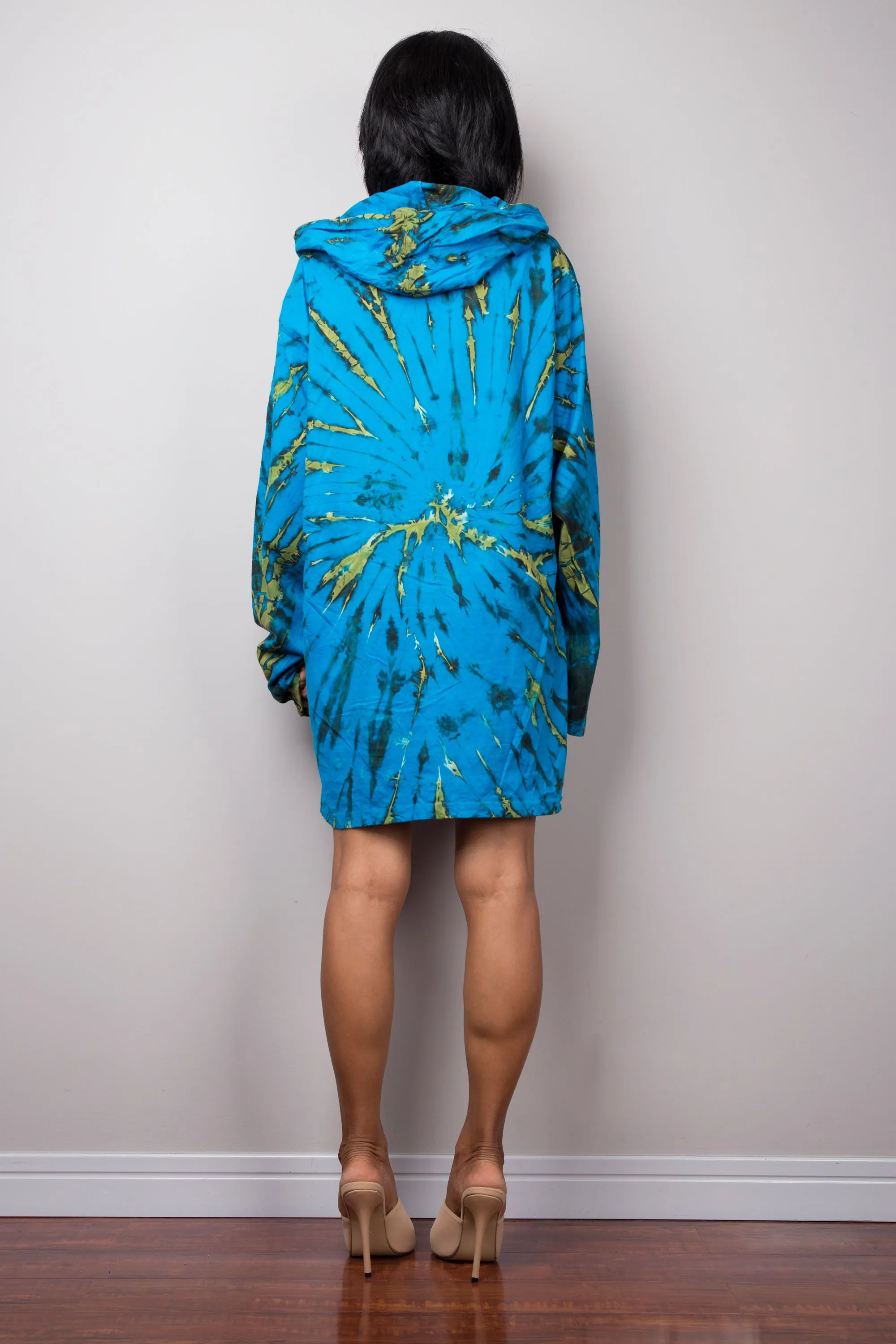 Blue Tie Dye Hoodie