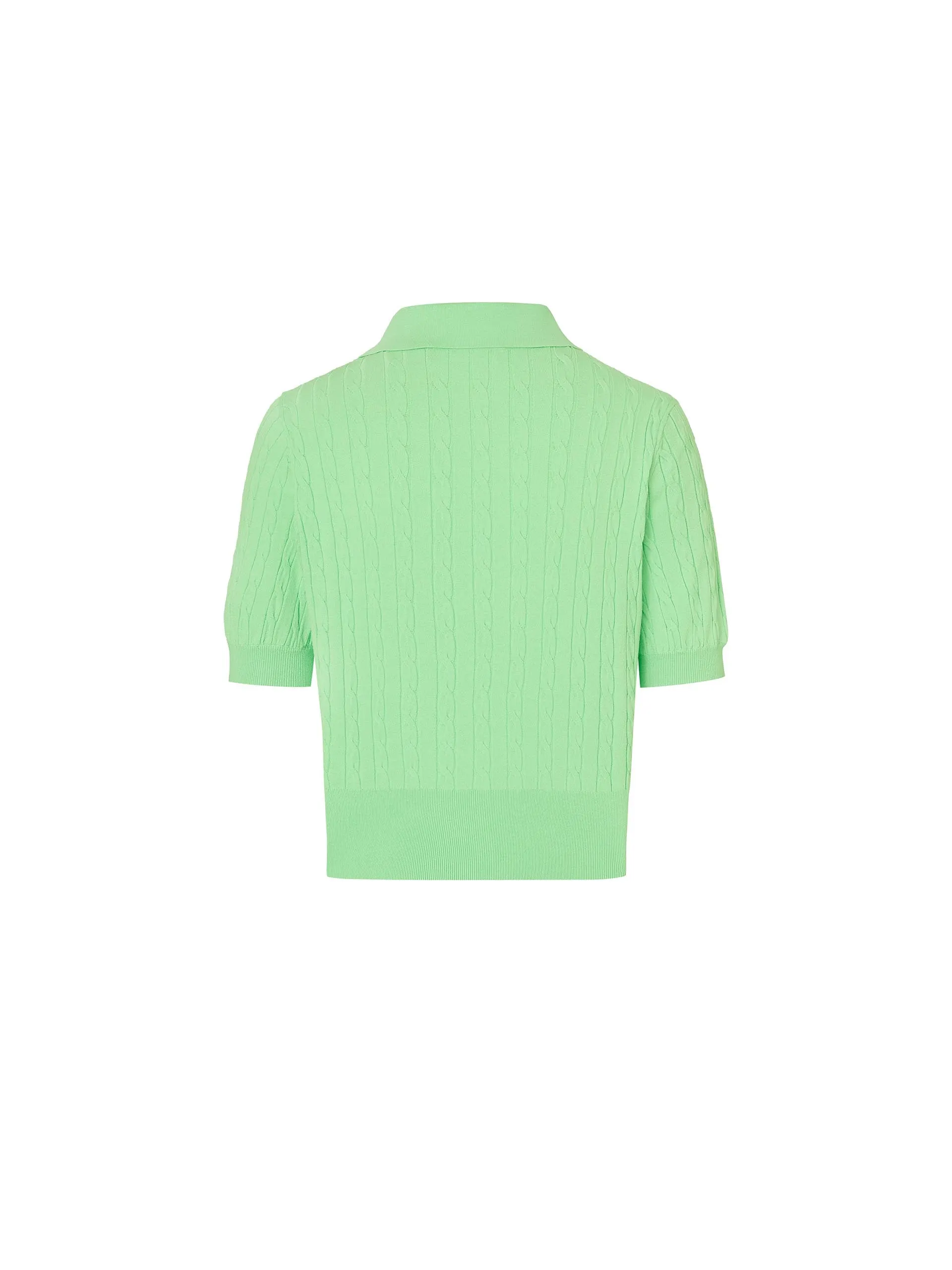 Cable Cropped Knit Top
