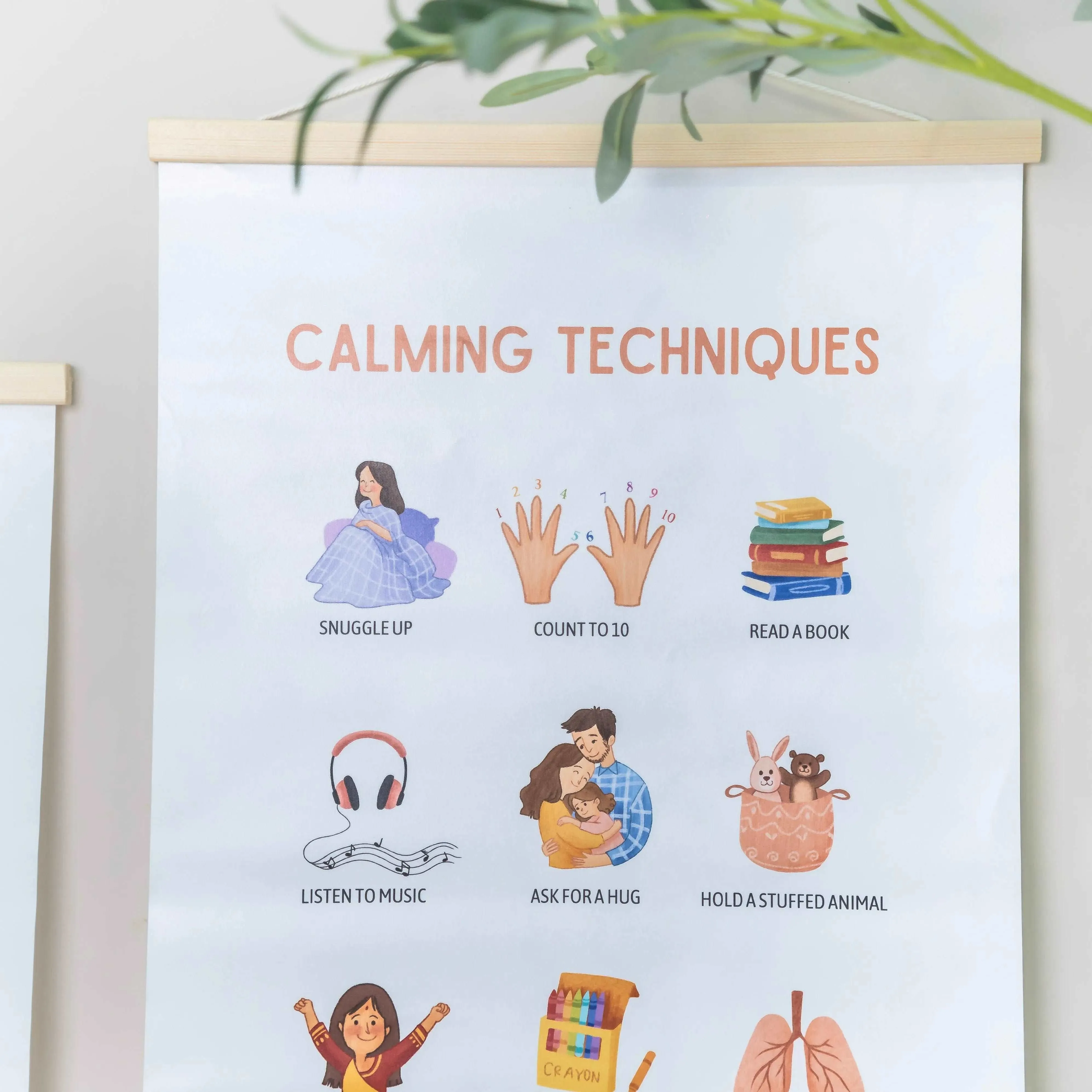 Calming Techniques Poster with Hanger (A2)