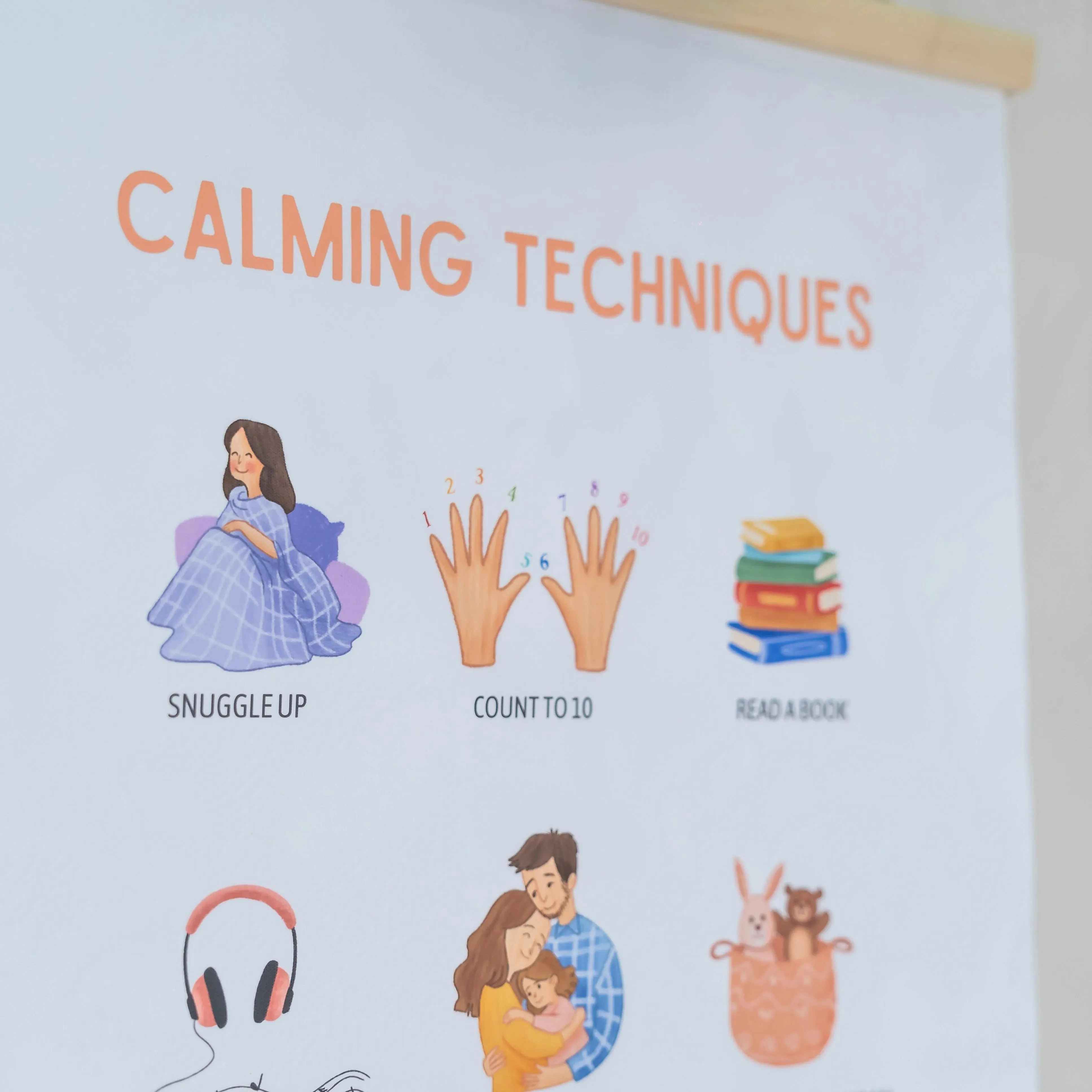 Calming Techniques Poster with Hanger (A2)