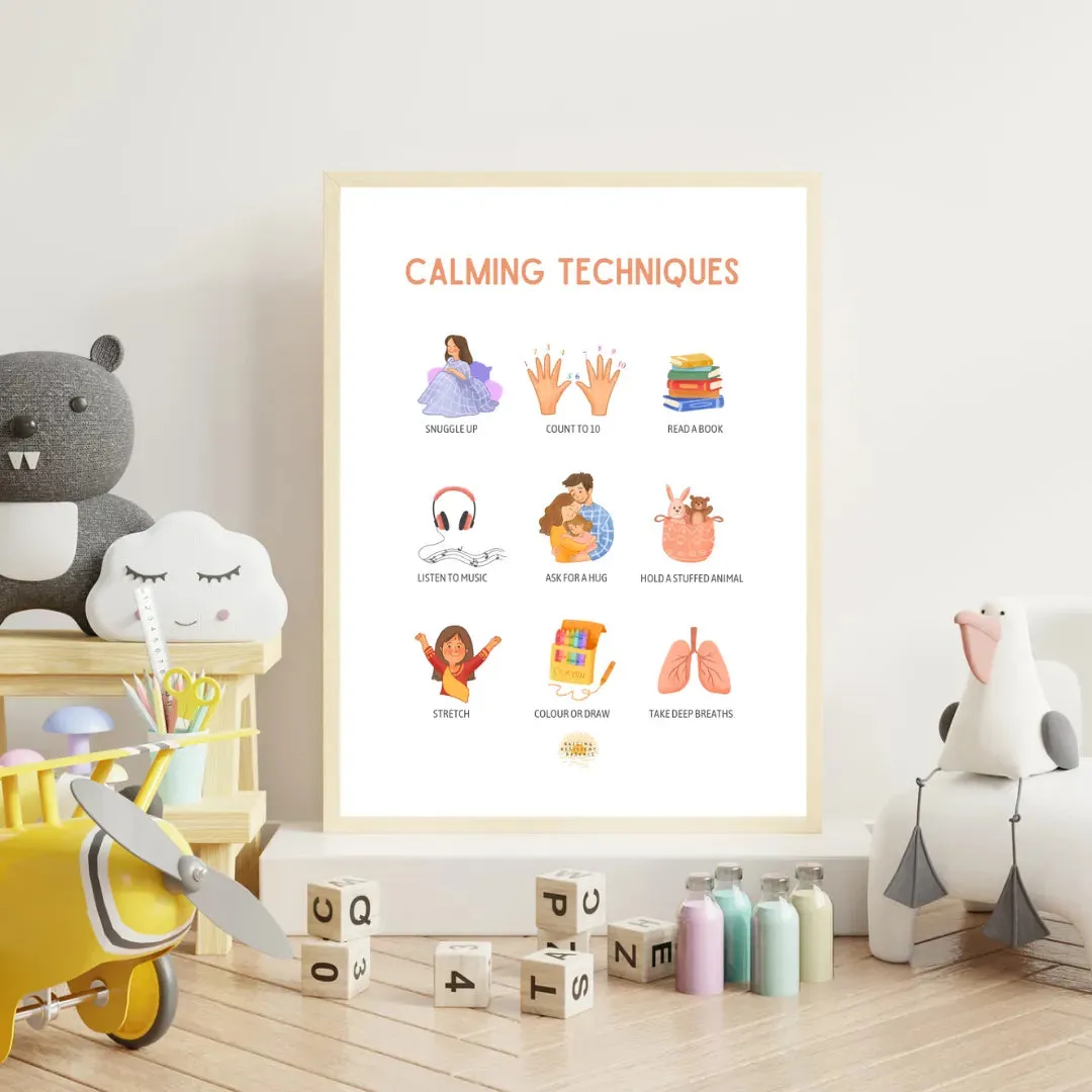 Calming Techniques Poster with Hanger (A2)